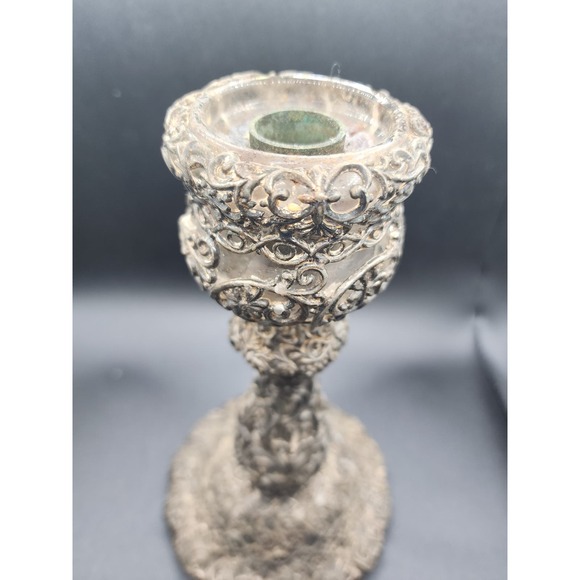 Rare caged glass candlestick - Picture 4 of 8